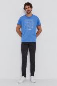 Футболка Pepe Jeans SKYLER чоловіча з принтом колір блакитний