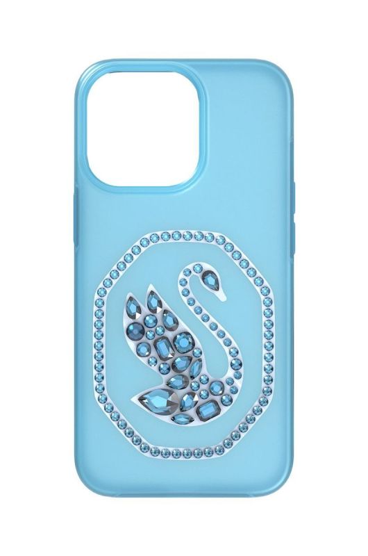 Чохол на телефон Swarovski iPhone 13 колір блакитний
