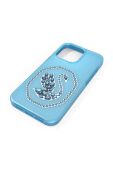 Чохол на телефон Swarovski iPhone 13 колір блакитний