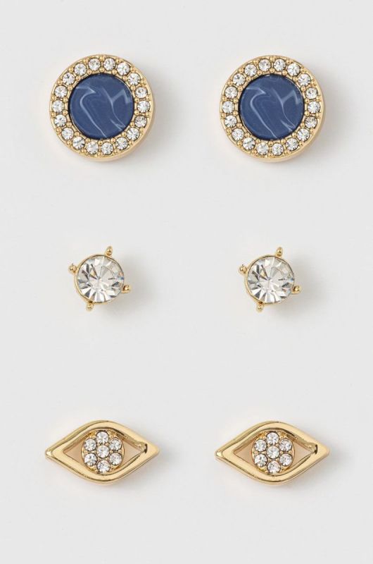 Сережки Dkny (3-pack) колір золотий (2083293)