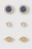 Сережки Dkny (3-pack) колір золотий (2083293)