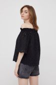 Блузка Pennyblack жіноча колір чорний однотонна