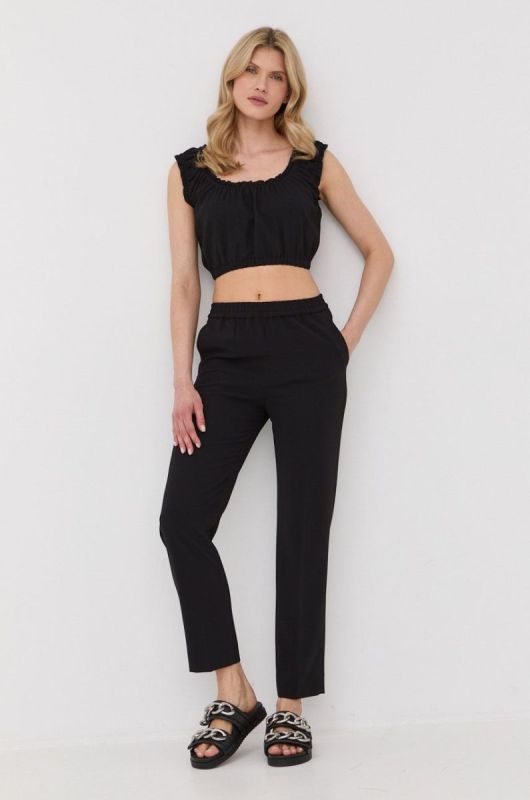 Блузка The Kooples жіноча колір чорний однотонна (2297970) фото 2