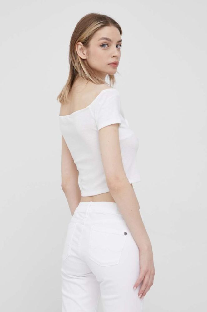 Блузка Pepe Jeans Beth жіноча колір білий однотонна фото 3