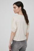 Бавовняна футболка Sisley колір бежевий (2100062)