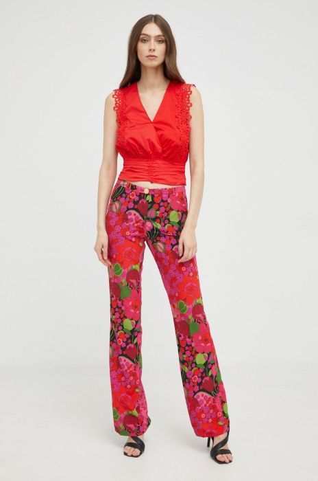 Блузка Morgan жіноча колір червоний однотонна