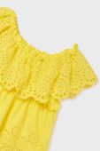 Дитяча бавовняна блузка Mayoral колір жовтий однотонна