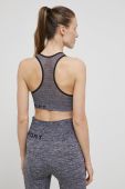 Спортивний бюстгальтер Dkny колір сірий меланж Спортивний бюстгальтер Dkny колір сірий меланж
