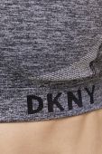 Спортивний бюстгальтер Dkny колір сірий меланж Спортивний бюстгальтер Dkny колір сірий меланж