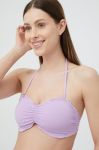 Купальний бюстгальтер Pieces колір фіолетовий злегка ущільнена чашечка Купальний бюстгальтер Pieces колір фіолетовий злегка ущільнена чашечка