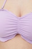 Купальний бюстгальтер Pieces колір фіолетовий злегка ущільнена чашечка
