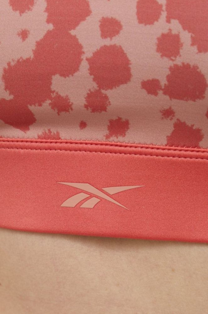 Спортивний бюстгальтер Reebok HA1035 колір помаранчевий візерунок фото 5