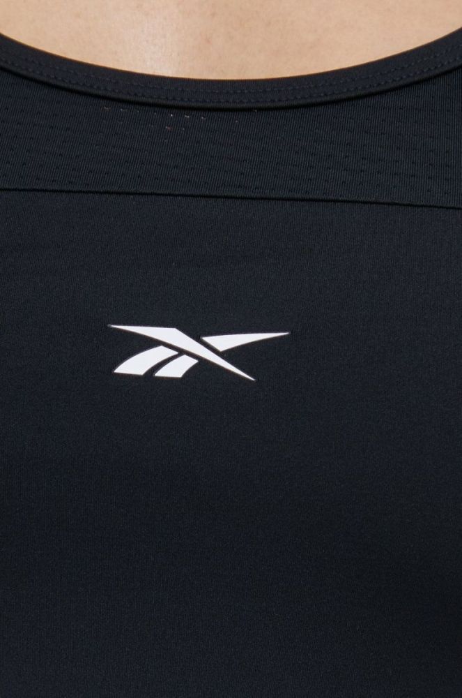 Спортивний бюстгальтер Reebok HA1049 колір чорний гладкий фото 5