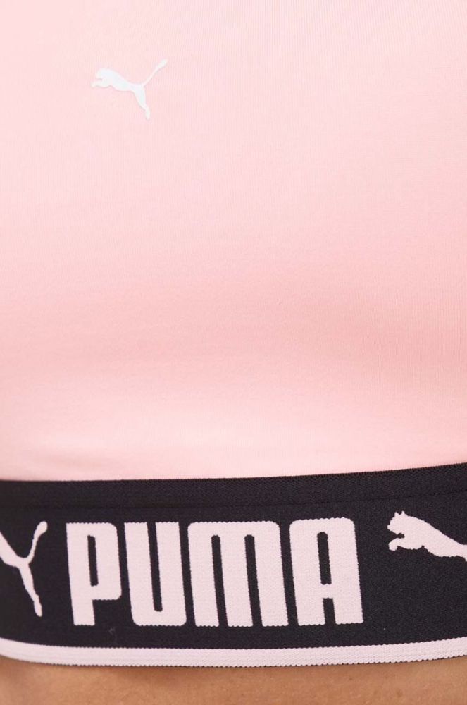 Спортивний бюстгальтер Puma Strong колір рожевий однотонний фото 5