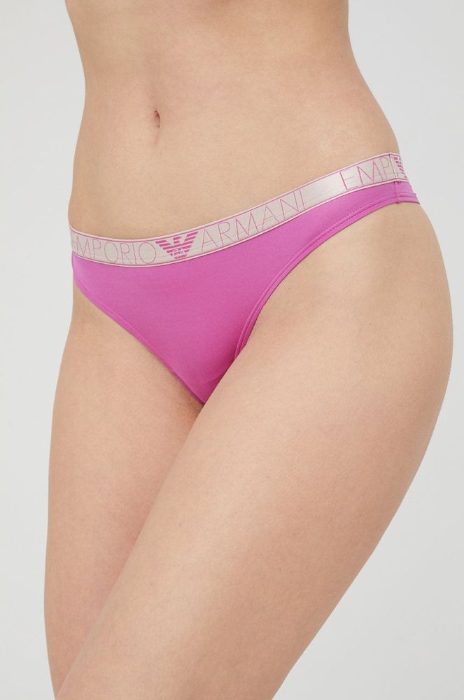 Стринги Emporio Armani Underwear колір фіолетовий