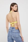 Купальний бюстгальтер Twinset колір жовтий ущільнена чашечка
