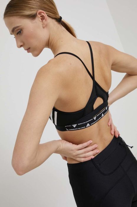 Бюстгальтер adidas Performance HC7862 колір чорний однотонний