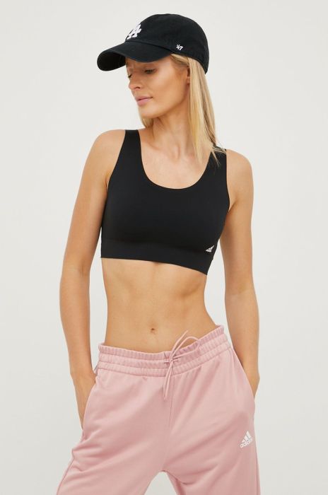 Спортивний бюстгальтер adidas Performance Purelounge колір чорний однотонний