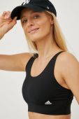 Спортивний бюстгальтер adidas Performance Purelounge колір чорний однотонний