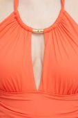 Суцільний купальник Lauren Ralph Lauren колір помаранчевий злегка ущільнена чашечка