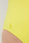 Суцільний купальник Polo Ralph Lauren колір жовтий злегка ущільнена чашечка Суцільний купальник Polo Ralph Lauren колір жовтий злегка ущільнена чашечка