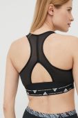 Спортивний бюстгальтер adidas Performance Powerreact HC7489 колір чорний однотонний Спортивний бюстгальтер adidas Performance Powerreact HC7489 колір чорний однотонний
