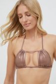 Купальний бюстгальтер United Colors of Benetton колір коричневий м'яка чашечка