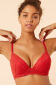Бюстгальтер Etam колір червоний мереживо однотонний (2301573)