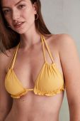 Купальний бюстгальтер women'secret Boldness колір жовтий м'яка чашечка
