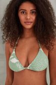 Купальний бюстгальтер women'secret колір зелений злегка ущільнена чашечка (2188095)