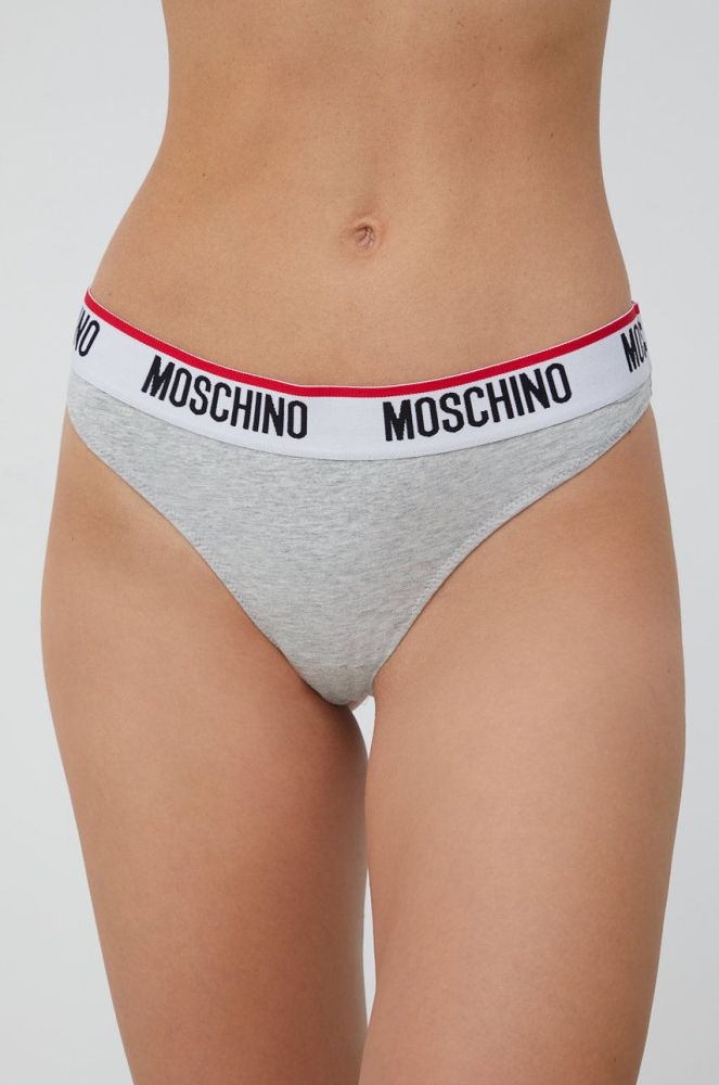 Стринги Moschino Underwear колір сірий