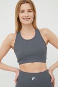 Спортивний бюстгальтер Fila Cisna колір сірий однотонний