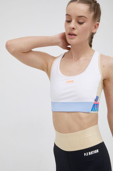 Спортивний бюстгальтер P.E Nation Gravity колір білий візерунок