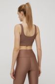 Спортивний бюстгальтер P.E Nation колір коричневий однотонний Спортивний бюстгальтер P.E Nation колір коричневий однотонний