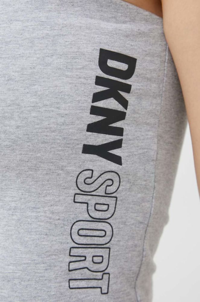 Топ Dkny жіночий колір сірий оголоне плече фото 5