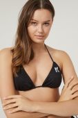 Купальний бюстгальтер Karl Lagerfeld колір чорний злегка ущільнена чашечка (2440678)