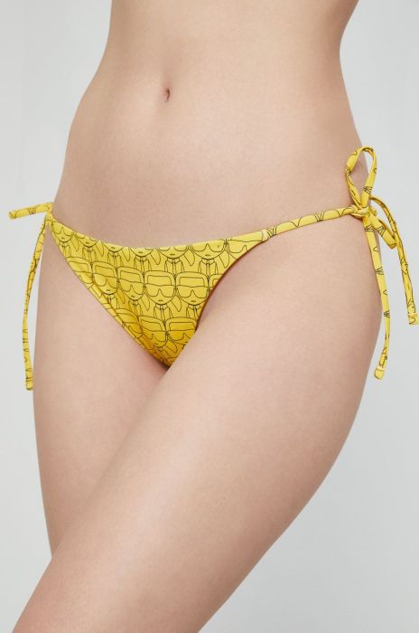 Купальний бюстгальтер Karl Lagerfeld колір жовтий злегка ущільнена чашечка (2411870)