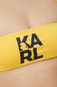 Купальний бюстгальтер Karl Lagerfeld колір жовтий ущільнена чашечка (2304038)