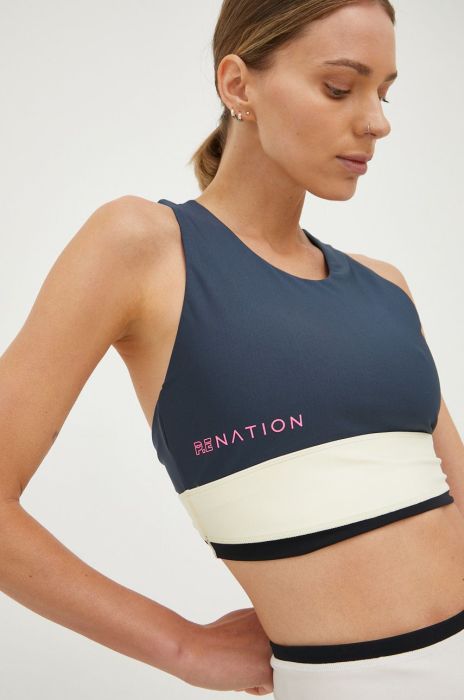 Спортивний бюстгальтер P.E Nation Outline візерунок колір блакитний Спортивний бюстгальтер P.E Nation Outline візерунок колір блакитний