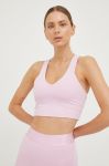 Спортивний бюстгальтер P.E Nation Full Count колір рожевий однотонний Спортивний бюстгальтер P.E Nation Full Count колір рожевий однотонний