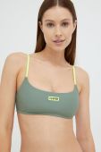 Двосторонній купальний бюстгальтер P.E Nation колір зелений м'яка чашечка