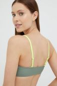 Двосторонній купальний бюстгальтер P.E Nation колір зелений м'яка чашечка