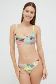 Двосторонній купальний бюстгальтер P.E Nation колір зелений м'яка чашечка