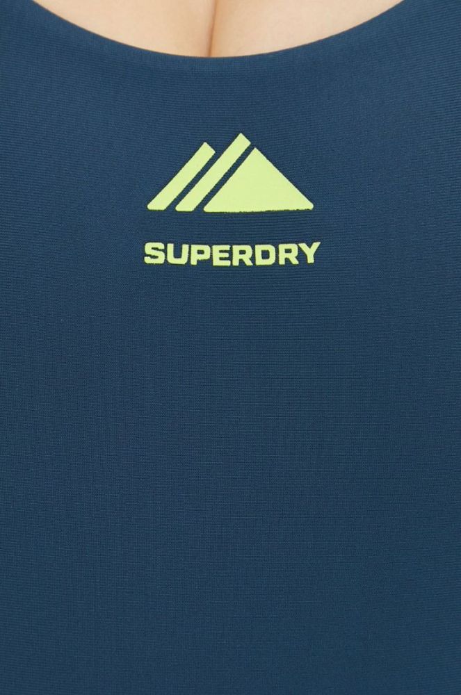 Суцільний купальник Superdry м'яка чашечка колір блакитний (2583933) фото 4