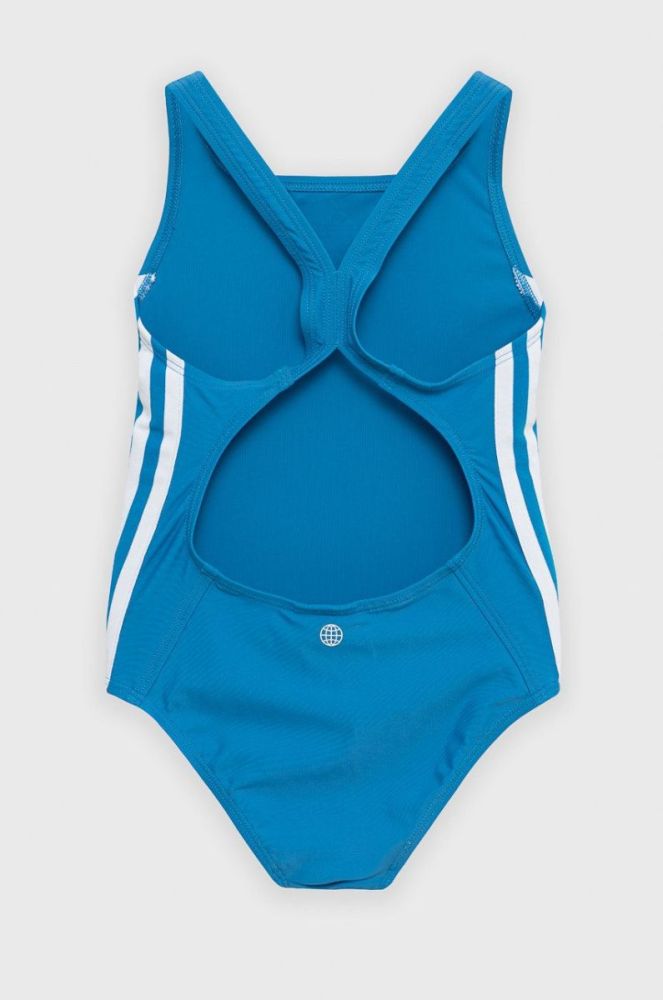Суцільний дитячий купальник adidas Performance HF5917 колір блакитний фото 2