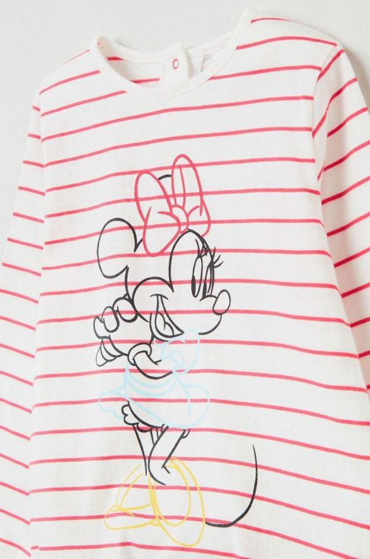 Дитяча бавовняна піжама OVS X Disney колір рожевий візерунок фото 2