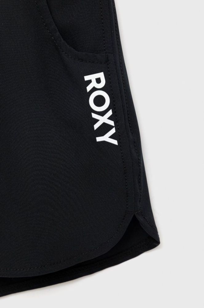 Дитячі шорти Roxy колір чорний з принтом фото 3