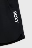 Дитячі шорти Roxy колір чорний з принтом