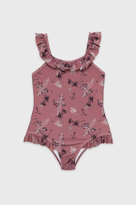 Дитячий закритий купальник Name it колір рожевий