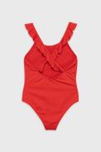 Суцільний дитячий купальник Pepe Jeans колір червоний